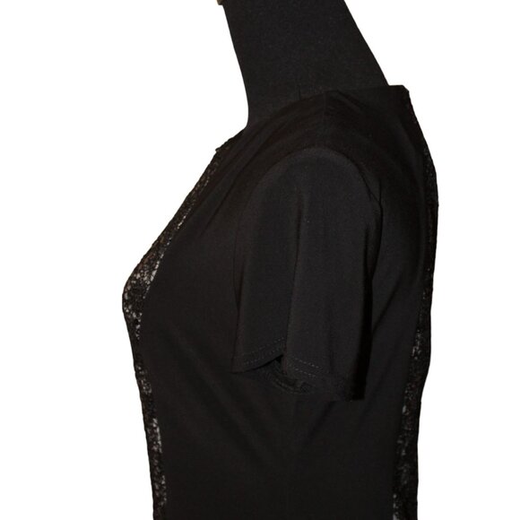 Dressbarn Collection Black Lace Sequin Slim Bodycon Evening Dress, Size 6 EUC - Picture 6 of 11